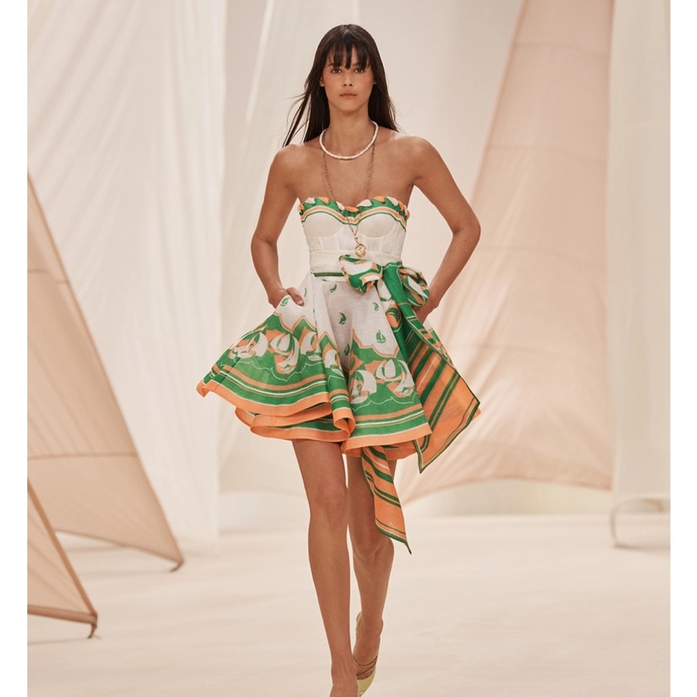 Zimmermann green sailboat dress.